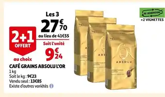 Auchan Café Grains Absolu L'Or offre