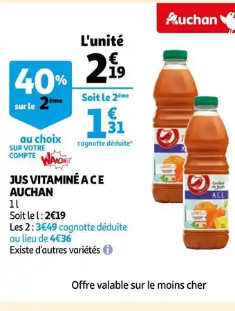 Auchan Jus Vitaminé A C E Auchan offre