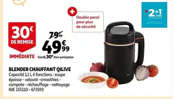 Auchan Blender Chauffant Qilive offre