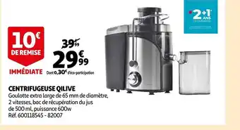 Auchan Centrifugeuse Qilive offre