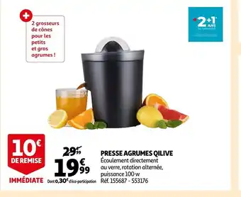 Auchan Presse Agrumes Qilive offre