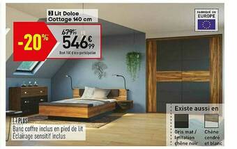Conforama Lit Dolce Cottage 140 Cm offre
