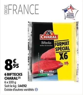Auchan 6 Biftecks Charal offre