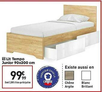 Conforama Lit Tempo Junior 90x200 Cm offre