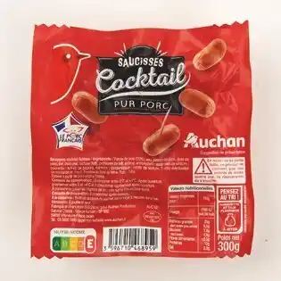 Auchan SAUCISSE COCKTAIL GRAPPE offre