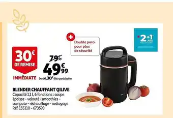 Auchan Blender chauffant qilive offre