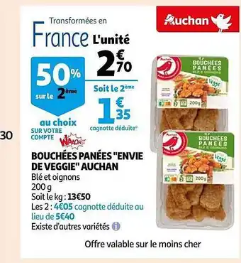 Auchan Bouchées panées offre