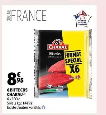 Auchan 6 biftecks charal offre