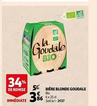 Auchan Bière blonde goudale offre