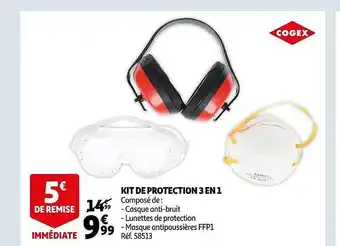 Auchan Kit de protection 3 en 1 cogex offre