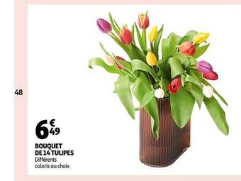 Auchan Bouquet de 14 tulipes offre