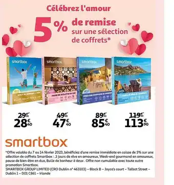 Auchan Coffrets smartbox offre