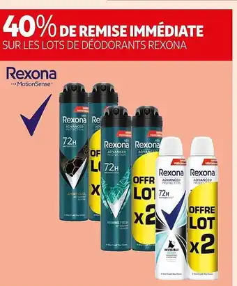 Auchan Lots de déodorants rexona offre