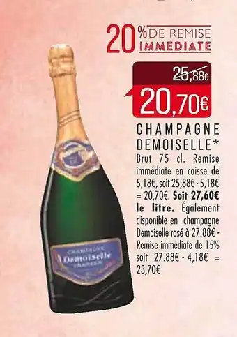 Match Champagne demoiselle offre