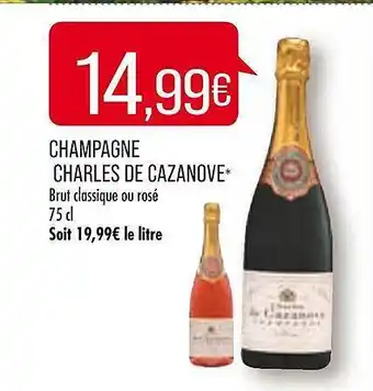 Match Champagne charles de cazanove offre