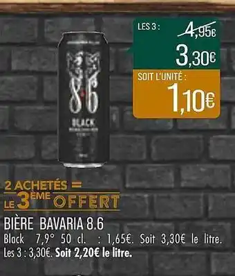 Match Bière bavaria 8.6 offre