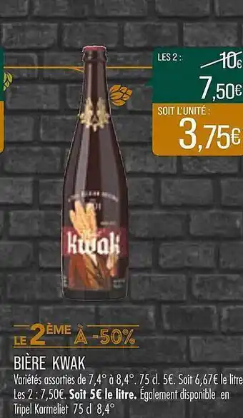 Match Bière kwak offre