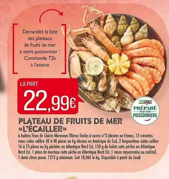 Match Plateau de fruits de mer offre