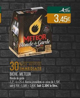 Match Bière meteor offre
