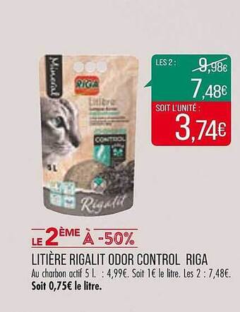 Match Litière rigalit odor control riga offre