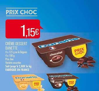 Match Crème dessert danette offre