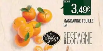 Mandarine feuille
