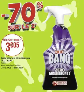 Hyper Casino Spray nettoyant zéro moisissure CILLIT BANG offre