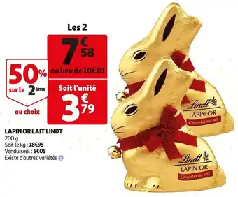 Auchan LAPIN OR LAIT offre