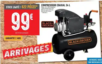 Brico Cash Compresseur coaxial 24 l black+decker offre