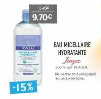 Naturalia Eau micellaire hydratante jonzac offre