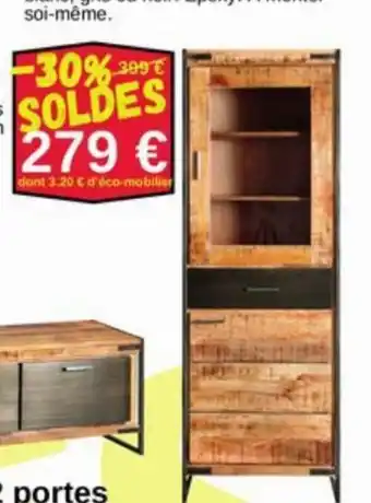 KREABEL Vitrine 2 Portes offre