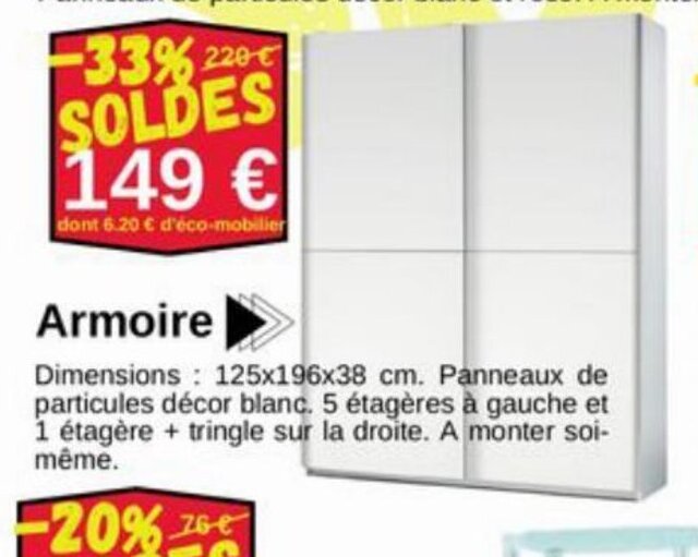 Promo Armoire chez KREABEL