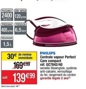 Philips centrale vapeur perfect care compact