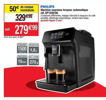 Cora x Carrefour Philips machine expresso broyeur automatique offre