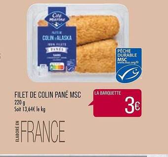 Filet de colin pané msc