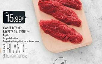 Match Viande bovine : bavette d'aloyau offre