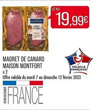 Match Magret de canard maison montfort offre