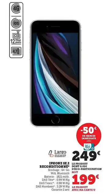 Iphone se 2 reconditionné