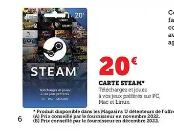 Carte steam