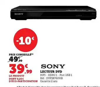 Sony lecteur dvd