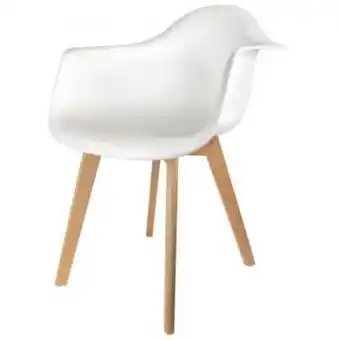 Chaise scandinave avec accoudoir blanc fjord