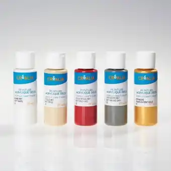 Cultura 5 flacons 59 ml de peinture acrylique créalia - noël fait maison offre