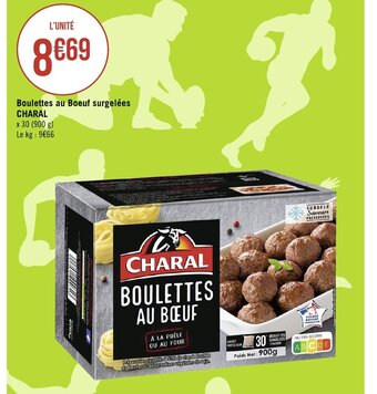 Géant Casino Boulettes Au Boeuf Surgelees Charal offre