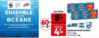 Auchan Thon Entier Nature Saupiquet offre