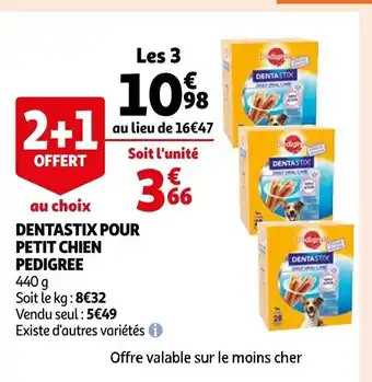 Auchan Dentastix Pour Petit Chien Pedigree offre
