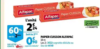 Auchan Papier Cuisson Alfapac offre