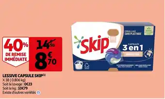 Auchan Lessive Capsule Skip offre