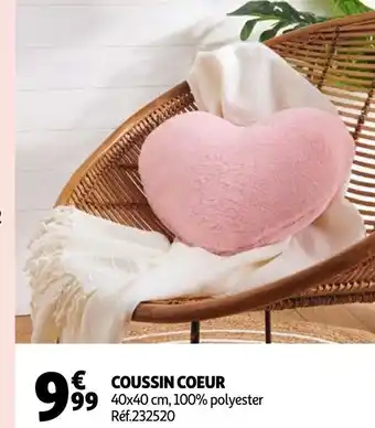 Auchan Coussin Coeur offre