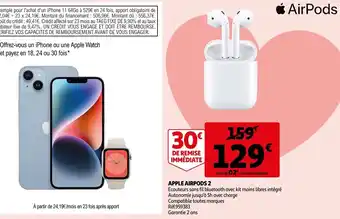Auchan Apple Airpods 2 offre