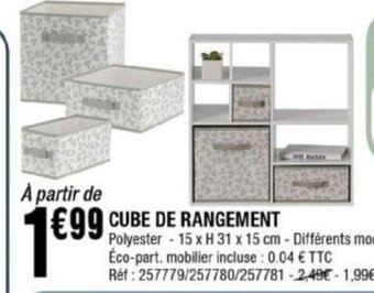 La Foir'Fouille Cube De Rangement offre